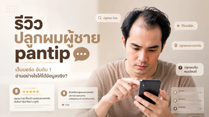 รีวิวปลูกผมผู้ชาย pantip 2026: วิธีคัดกรองรีวิวน่าเชื่อถือ